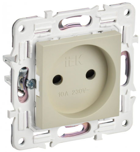 SKANDY Роз. без з/к с з/ш 10А SK-R01B беж. IEK | код SK-R13-10-K10 | IEK