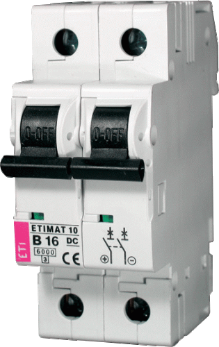Авт.выключатель ETIMAT 10 DC 2p B 20A (6kA) | код 002128717 | ETI