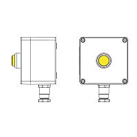 Взрывозащищенный пост управления из полиэстера CPE-P-03-(1xLY(250))-1xKH2MHK(C)1Ex d e IIC Т5 Gb / Ex tb IIIC T95°C Db IP66/КЗ | код 2231.031.22.1218 | DKC