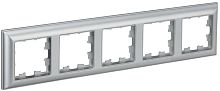Рамка 5-м BRITE РУ-5-Бр алюм./алюм. | код BR-M52-12-K47 | IEK