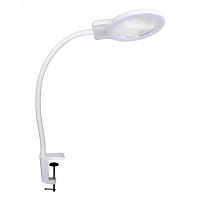 Светильник Леда С20-044 ПДБ50-8-044 (LED, с зеркалом для макияжа, на струбцине, 3Вт, стойка 450 мм) | код 976 | Трансвит