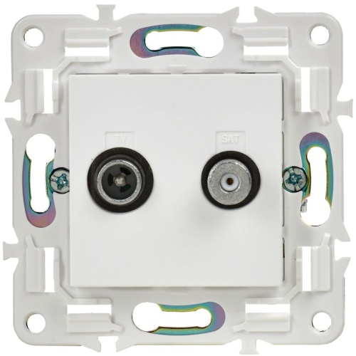 SKANDY Розетка двойная TV+SAT SK-A13W арктический белый IEKновинка | код SK-AF20-O-K01 | IEK фото 2
