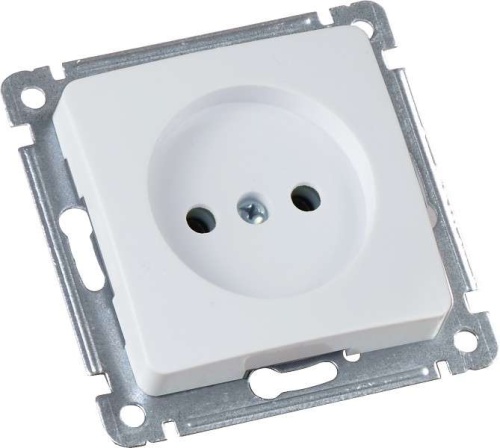 MASTER Розетка одноместная скрытой установки, в рамку, белый | код РС16-401 | HEGEL