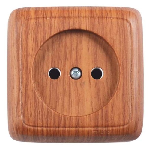 Розетка наружная со шторками с изоляционной пластиной дуб | код РА16-104-05 | HEGEL Розетка наружная со шторками с изоляционной пластиной дуб | код РА16-104-05 | HEGEL