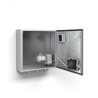 Термошкаф с обогревом и активной вентиляцией, IP55, -50град. до +50град.С, 600x600x210 мм | код ТШ-1В | Тахион-климат