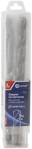 Сверло по металлу удлиненное Profi с кобальтом 5%, 11x195 мм (5 шт.) | код 48-11-195 | FIT фото 3