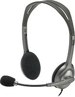 Наушники с микрофоном Logitech Stereo H110 серебристый 1.8м накладные оголовье (981-000271) | код 1854968 | Logitech