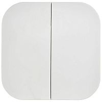 GLORY Выключатель 2-клавишный для открытой установки 10А ВС20-2-0-ХБм белый матовый IEK | код EVH20-K01M-10 | IEK