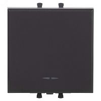 Avanti Выключатель одноклавишный модульный, , Черный матовый, 2 модуля | код 4412102 | DKC