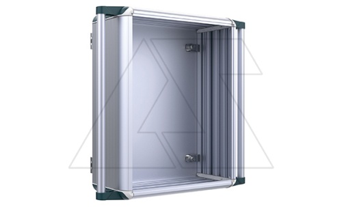 Корпус панели оператора 500x400x180(90+90)мм (ШxВxГ), дверь сзади, анодированный алюминий | код ETCR504018 | ETA
