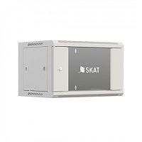 SKAT TB-12W660GF Шкаф настенный телекоммуникационный 12U 600х600х635мм, дверь стеклянная | код 4422 | БАСТИОН