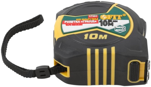Рулетка Гранд 10мх25мм калибр. лента; нейлон. покрытие; магн. крючок; двойной стопор; прорезиненный корпус FIT 17330 фото 7 Рулетка Гранд 10мх25мм калибр. лента; нейлон. покрытие; магн. крючок; двойной стопор; прорезиненный корпус FIT 17330 фото 7