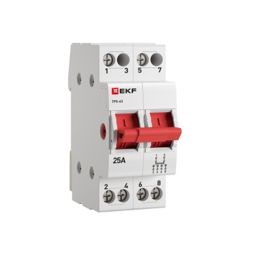 Переключатель трехпозиционный ТПС-63 2P 25А PROxima | код TPS225 | EKF фото 2