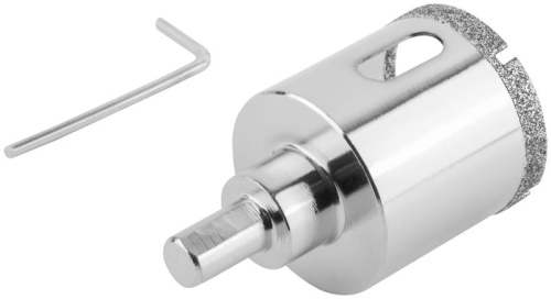 Коронка кольцевая по керамограниту, камню и кафелю алмазная с центровочным сверлом 40х67 мм | код 16218 | FIT фото 5 Коронка кольцевая по керамограниту, камню и кафелю алмазная с центровочным сверлом 40х67 мм | код 16218 | FIT фото 5