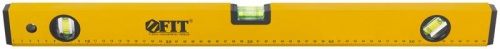 Уровень "Стайл" 3 глазка фрезер. рабочая грань шкала профи 600мм корпус усиленный желт. FIT 18206 фото 5