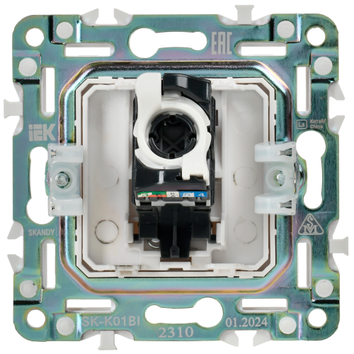 SKANDY Розетка компьютерная RJ45 кат.5E SK-K01Bl черный IEKновинка | код SK-K10-1-K02 | IEK фото 2
