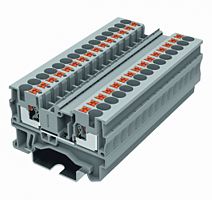TP4-2L/R-GY Клемма TP 1-1 проходная со встроенным диодом, Push-in, сеч.4мм2, сер., шт | код TP4-2L/R-GY | SUPU