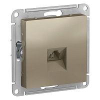 Розетка телефонная 1xRJ11 ATLASDESIGN, шампань | код. ATN000581 | Schneider Electric