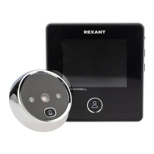Видеоглазок дверной REXANT (DV-113) с цветным LCD-дисплеем 2.8 с функцией звонка и записи фото, встроенный аккумулятор | код 45-1113 | REXANT