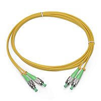 Cabeus FOP(d)-9-FC/APC-FC/APC-15m Шнур оптический duplex FC/APC-FC/APC 9/125 sm 15м LSZH | код 8208c | Cabeus