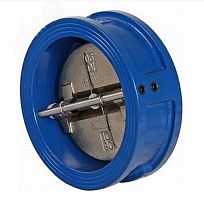 Затвор обратный - ЗОД PN16 DN65, межфланцевый, двустворчатый, корпус - чугун GGG40 c EPDM покрытием, пластины - нержавеющая сталь | код 082X4051R | Ридан