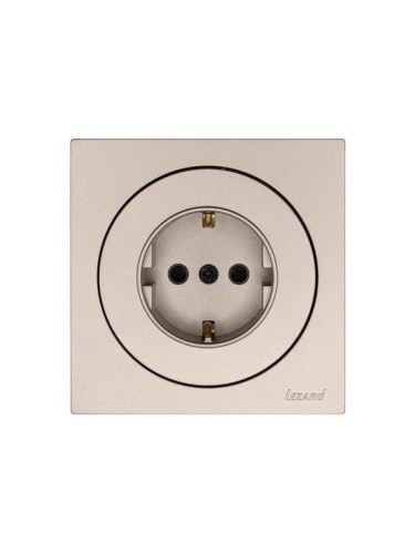 Розетка 1-м OSEN IP20 16А с защ. шторками ПБТ механизм титан LEZARD 743-3788-124B фото 3 Розетка 1-м OSEN IP20 16А с защ. шторками ПБТ механизм титан LEZARD 743-3788-124B фото 3