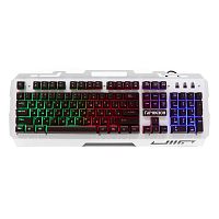 Клавиатура игровая Гарнизон GK-340GL, металл, подсветка RAINBOW, USB,черн/сер,антифантом кл-ши,каб 1.5м | код GK-340GL | Гарнизон