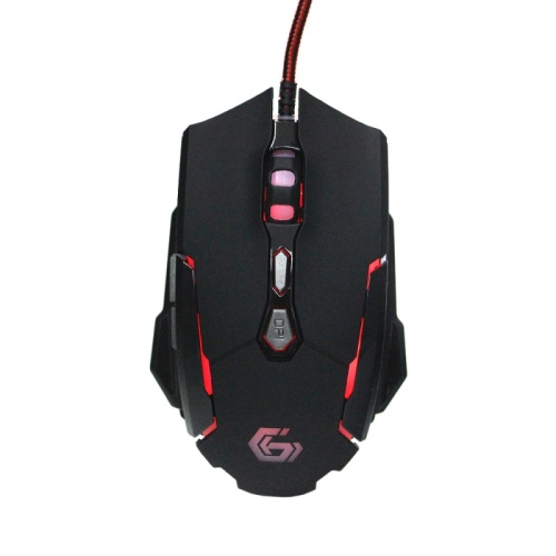 Мышь игровая Gembird MG-600, USB, черный, 6 кнопок+колесо-кнопка+кнопка Огонь, 3200 DPI, подсветка 4 цвета, программное обеспечение, кабель тканевый 1.8м | код MG-600 | Gembird