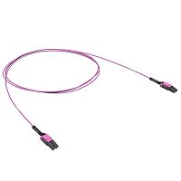 Патчкорд 2ОВ 50/125 OM4, LC Duplex Uniboot/LC Duplex Uniboot, 1м(предустановленная конфигурация: тип полярности - прямая А/B - B/A) | код RNPCUL4AB01 | DKC