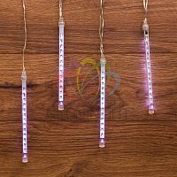 Электроукрашение "Тающая сосулька" 4х14LED 0.5м 24В IP20 бел.; черн. провод | код 256-317-6 | Neon-Night
