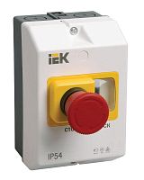 Защитная оболочка с кнопкой 22 мм² IP54, Красный | код. DMS11D-PC55 | IEK
