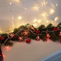 Гирлянда светодиодная "Звездочки" 20LED красн. 2.8м | код 303-034 | Neon-Night