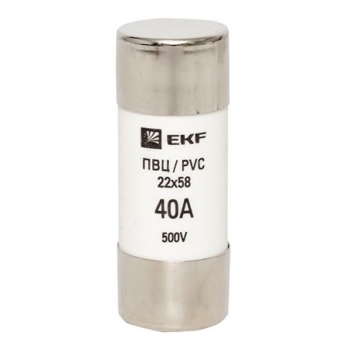 Плавкая вставка цилиндрическая ПВЦ (22х58) 40А PROxima | код pvc-22x58-40 | EKF фото 3 Плавкая вставка цилиндрическая ПВЦ (22х58) 40А PROxima | код pvc-22x58-40 | EKF фото 3