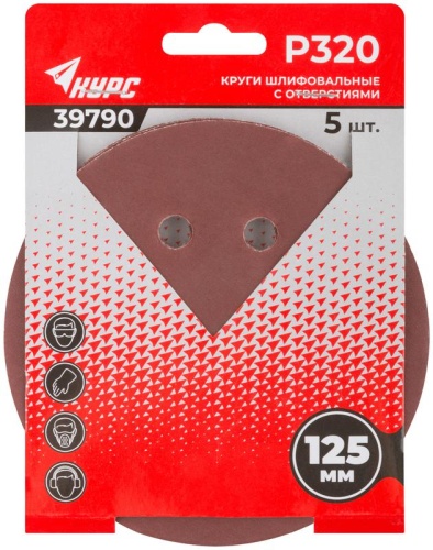Круги шлифовальные с отверстиями (липучка), алюминий-оксидные, 125 мм, 5 шт Р 320 | код 39790 | FIT фото 3 Круги шлифовальные с отверстиями (липучка), алюминий-оксидные, 125 мм, 5 шт Р 320 | код 39790 | FIT фото 3