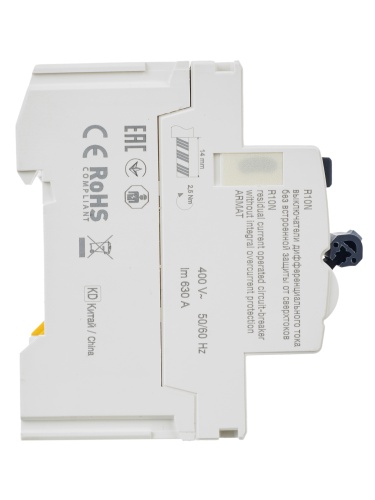 ARMAT Выключатель дифференциального тока R10N 4P 63А 300мА тип A | код AR-R10N-4-063A300 | IEK фото 3