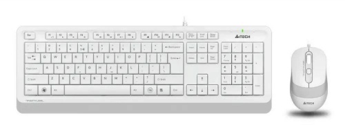 Клавиатура + мышь A4Tech Fstyler F1010 клав:белый/серый мышь:белый/серый USB Multimedia (F1010 WHITE) | код 1147556 | A4TECH