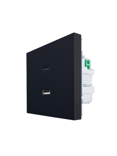 ZIMA Розетка TC+ USB разъем черный бархат LEZARD | код 704-4288-192TC | LEZARD фото 2