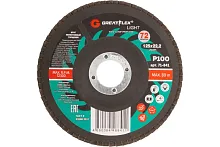 Круг лепестковый торцевой GreatFlex Light (72 лепестка): 125 х 22,2 мм, P100 | код 71-841 | Greatflex