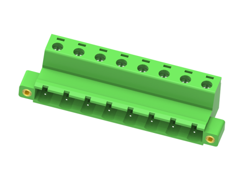MC-PB7.62H02C-F Разъём штекерный MC, шаг 7.62мм,2 конт., фланц.,зел., шт | код MC-PB7.62H02C-F | SUPU