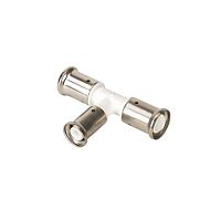 Тройник пресс 32х16х32 переходной, ПВДФ белый | код. 10PKW-321632 | Henco