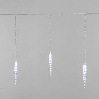 Гирлянда "Айсикл" (бахрома) "Сосульки" 1.5х0.25м LED бел. провод прозр. | код 303-068 | Neon-Night