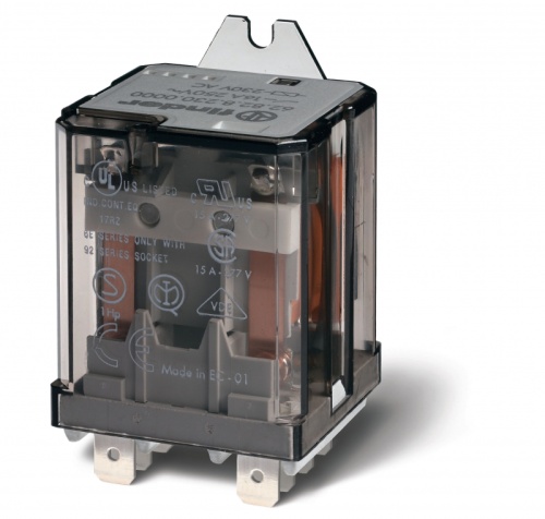 Силовое электромеханическое реле, монтаж в наконечники Faston 250 (6.3х0.8мм), 2CO 16A, контакты AgCdO, катушка 110В AC, степень защиты RTI, монтажный фланец, опции: кнопка тест + LED | код 628281100050 | FINDER Силовое электромеханическое реле, монтаж в наконечники Faston 250 (6.3х0.8мм), 2CO 16A, контакты AgCdO, катушка 110В AC, степень защиты RTI, монтажный фланец, опции: кнопка тест + LED | код 628281100050 | FINDER