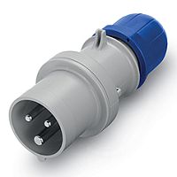 Разъем пром. силовой CEE кабельный, штекер, 32A, 2P+E 6h, 200_250VAC 50/60Hz, IP44/IP54, серия OPTIMA | код 213.3233 | Scame