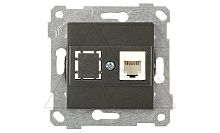 Rita - Розетка 1хRJ-45 кат. 6 UTP, дымчатый | код 2200-140-0195 | Mutlusan