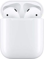 Гарнитура вкладыши Apple AirPods 2 A2032/A2031/A1602 белый беспроводные bluetooth в ушной раковине (MV7N2HN/A) | код 1977944 | APPLE