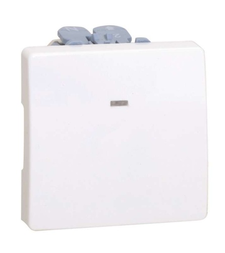 Кнопка клавишная с индикацией, 10А 250В, S27, белый | код 27669-65 | Simon Кнопка клавишная с индикацией, 10А 250В, S27, белый | код 27669-65 | Simon