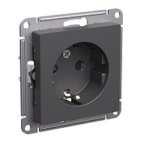 Розетка AtlasDesign 16А с заземл. защ. шторки механизм базальт | код ATN001445 | Systeme Electric