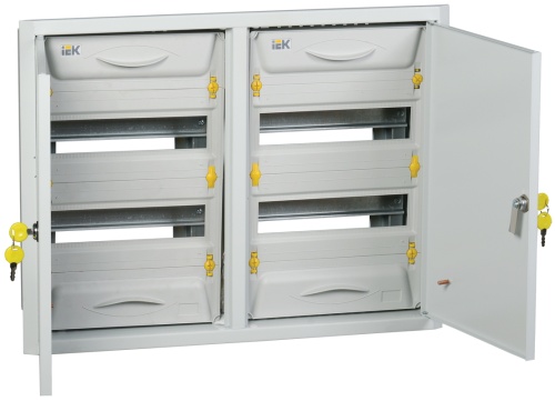 Корпус металлический распределительный ЩРв-2x24з-0 36 УХЛ3 IP31 PRO | код MKM15-V-2X24-31-ZU | IEK