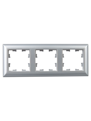 Рамка 3-м BRITE РУ-3-Бр алюм./алюм. | код BR-M32-12-K47 | IEK фото 2 Рамка 3-м BRITE РУ-3-Бр алюм./алюм. | код BR-M32-12-K47 | IEK фото 2