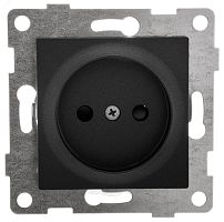 GUSI Ugra механизм розетки 1-ой б/з с з/ш, скрытая установка, 16А, 250В. Цвет графит. | код С11Р2-010 | GUSI ELECTRIC